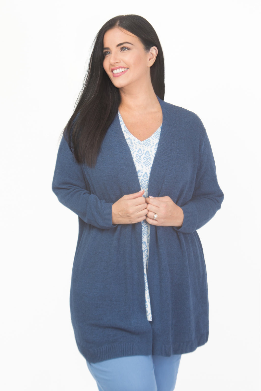 Via Appia edge to edge cardi - French Navy