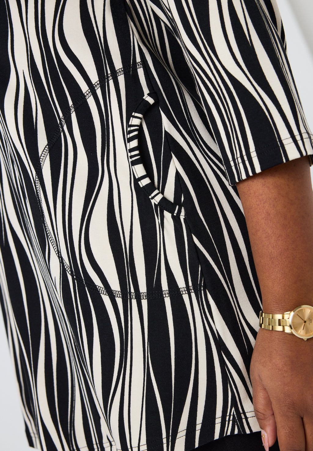 Pont Neuf Emine jersey tunic - Black/White