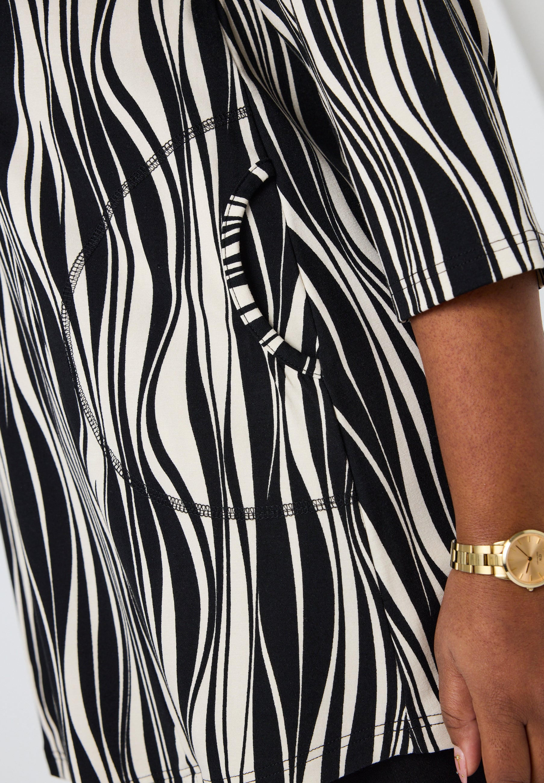 Pont Neuf Emine jersey tunic - Black/White