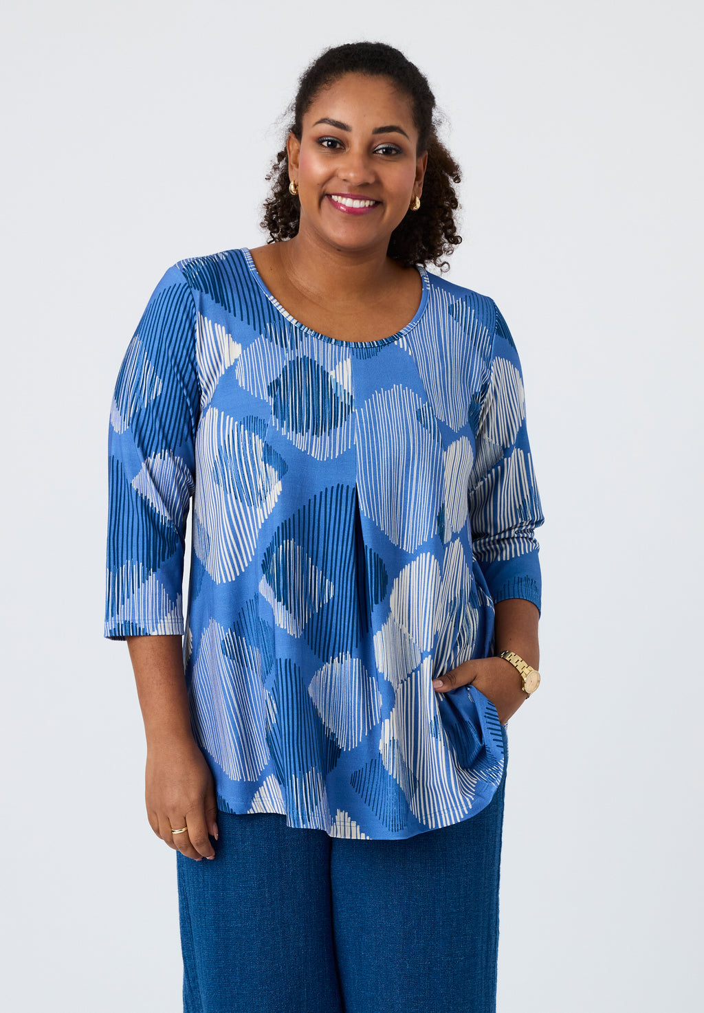 Pont Neuf Erica jersey tunic - Denim