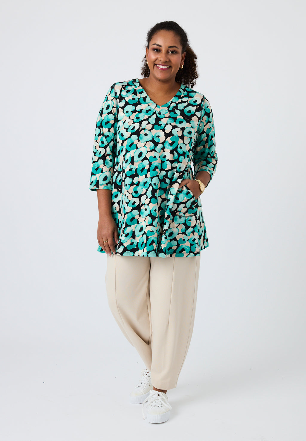 Pont Neuf Melina jersey tunic - Aqua