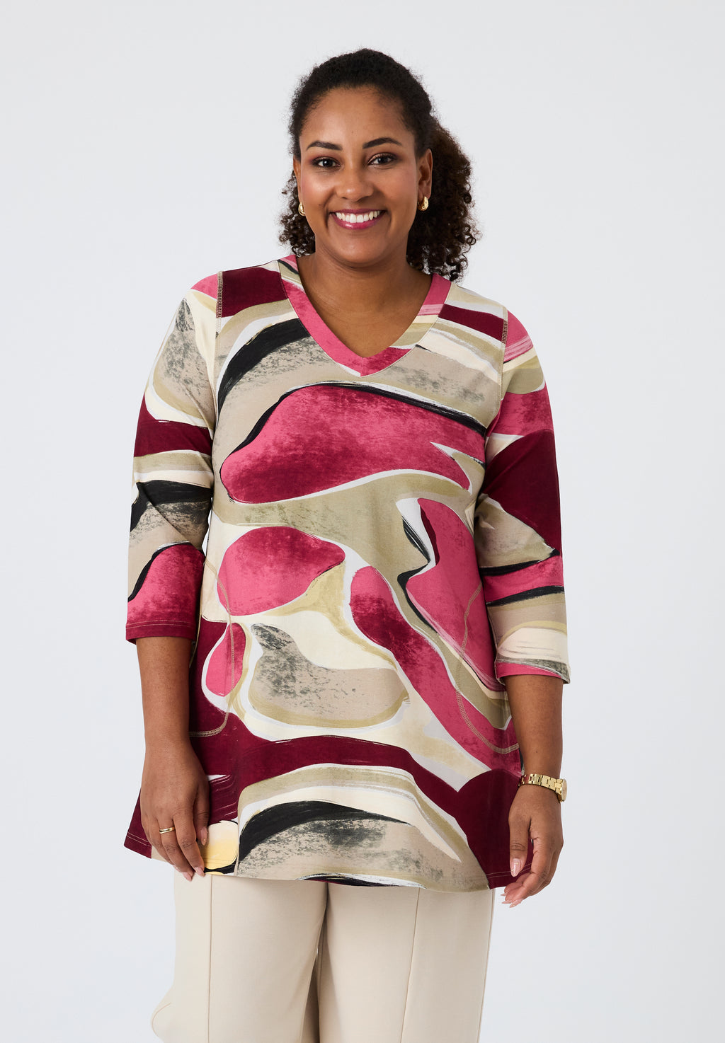 Pont Neuf Melina jersey tunic - Dark Pink