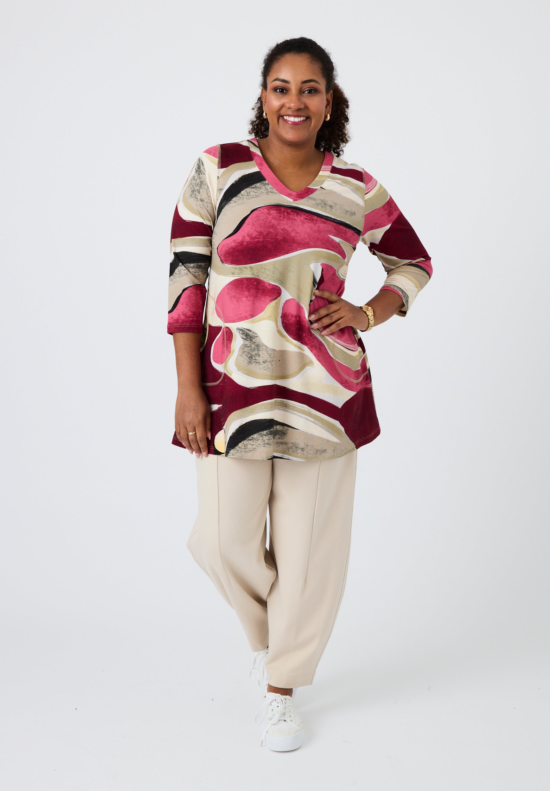 Pont Neuf Melina jersey tunic - Dark Pink