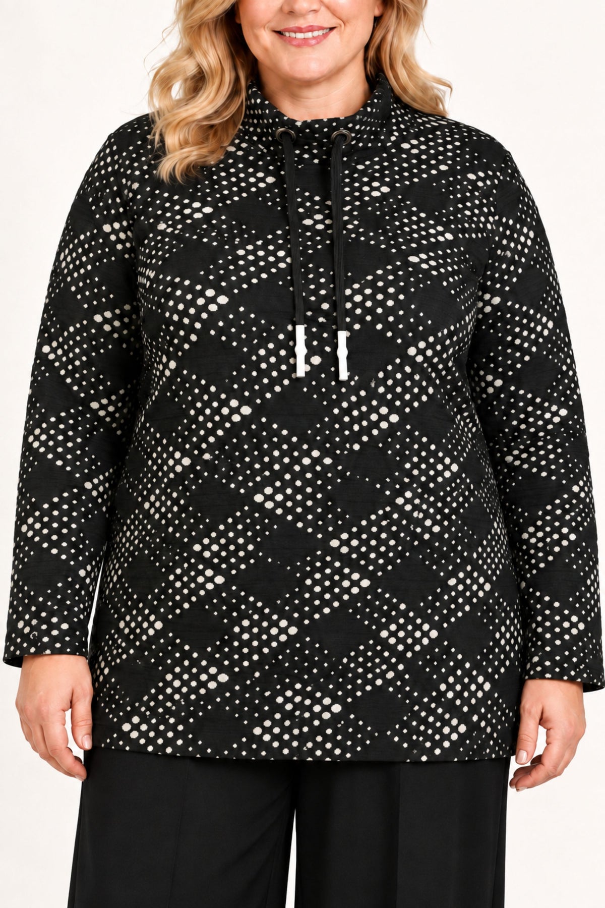 Doris Streich jacquard top - Black