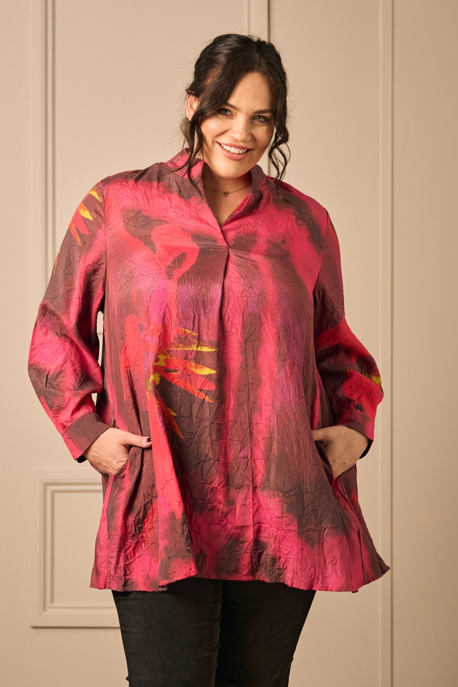 Noen print tunic - Red