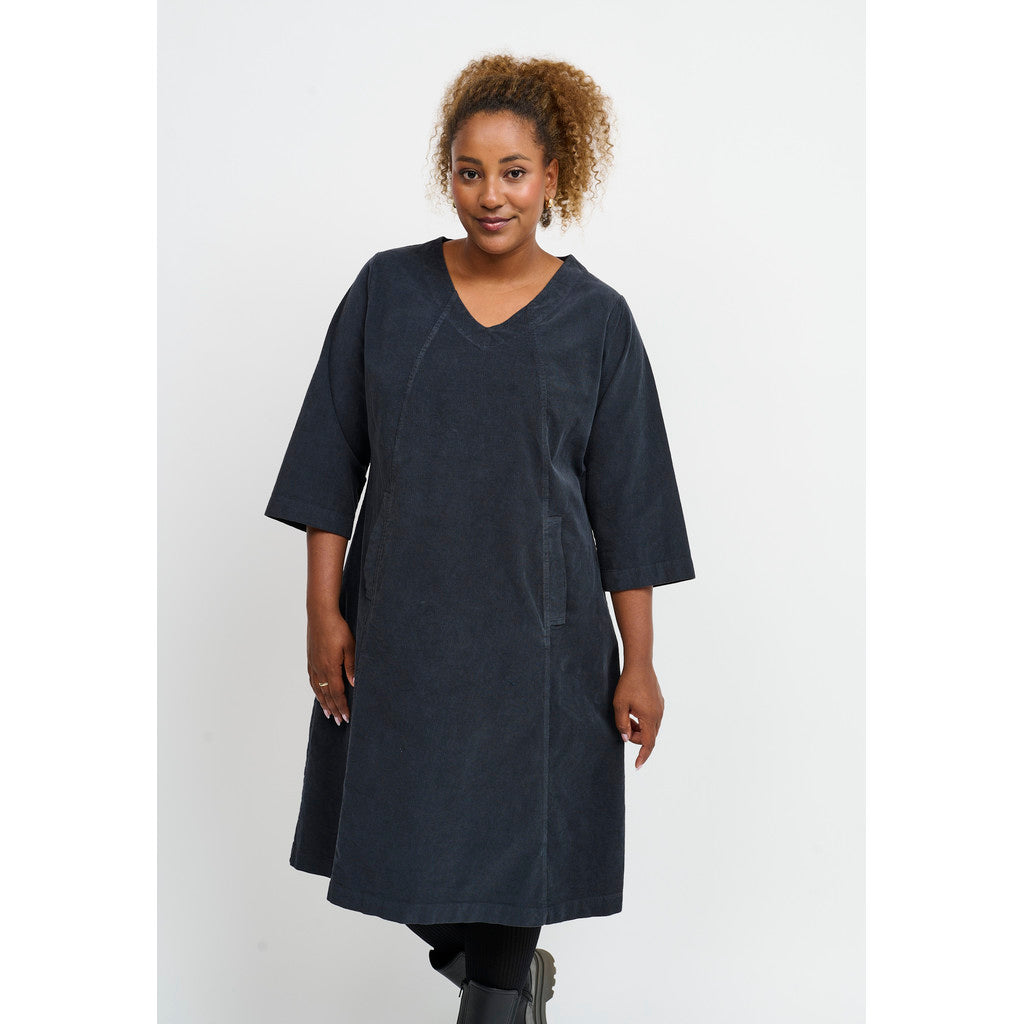Pont Neuf Ulrica cord dress - Slate