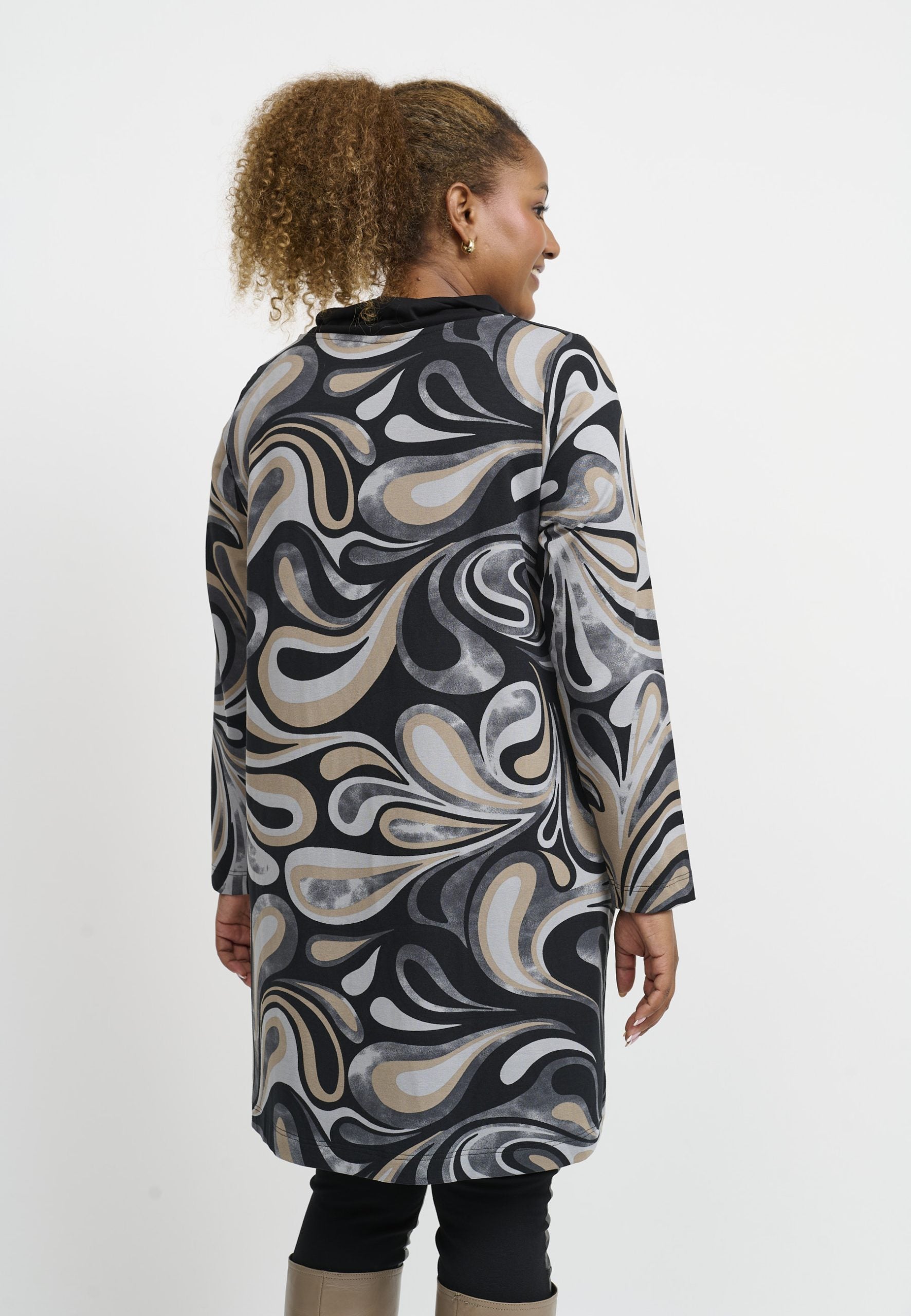 Pont Neuf Uma jersey print tunic/dress - Grey