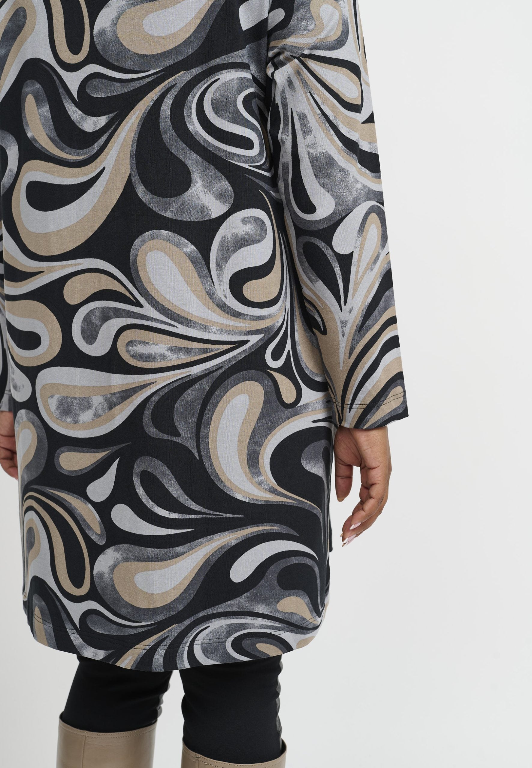 Pont Neuf Uma jersey print tunic/dress - Grey Pont Neuf Uma jersey print tunic/dress - Grey