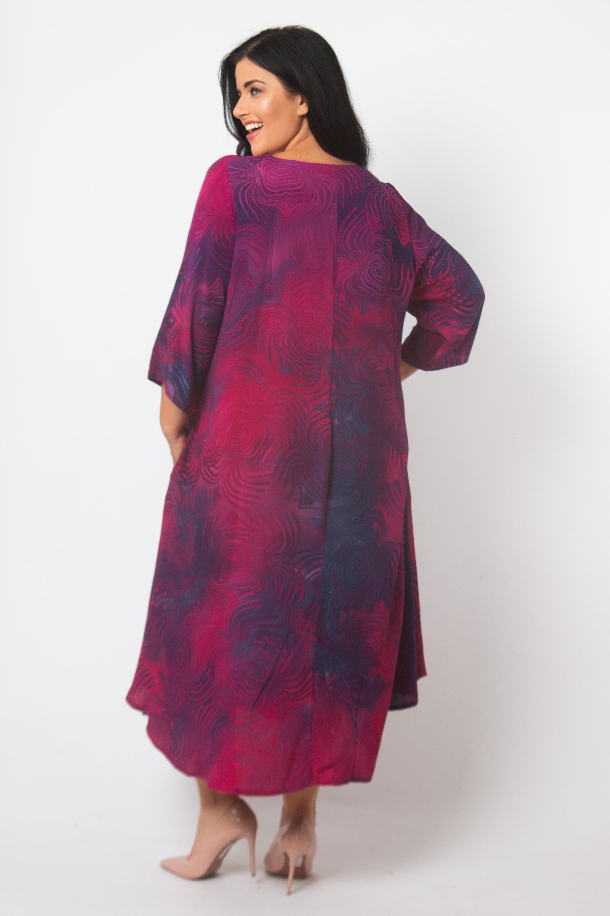 Angel Circle A line dress - Pink/Blue