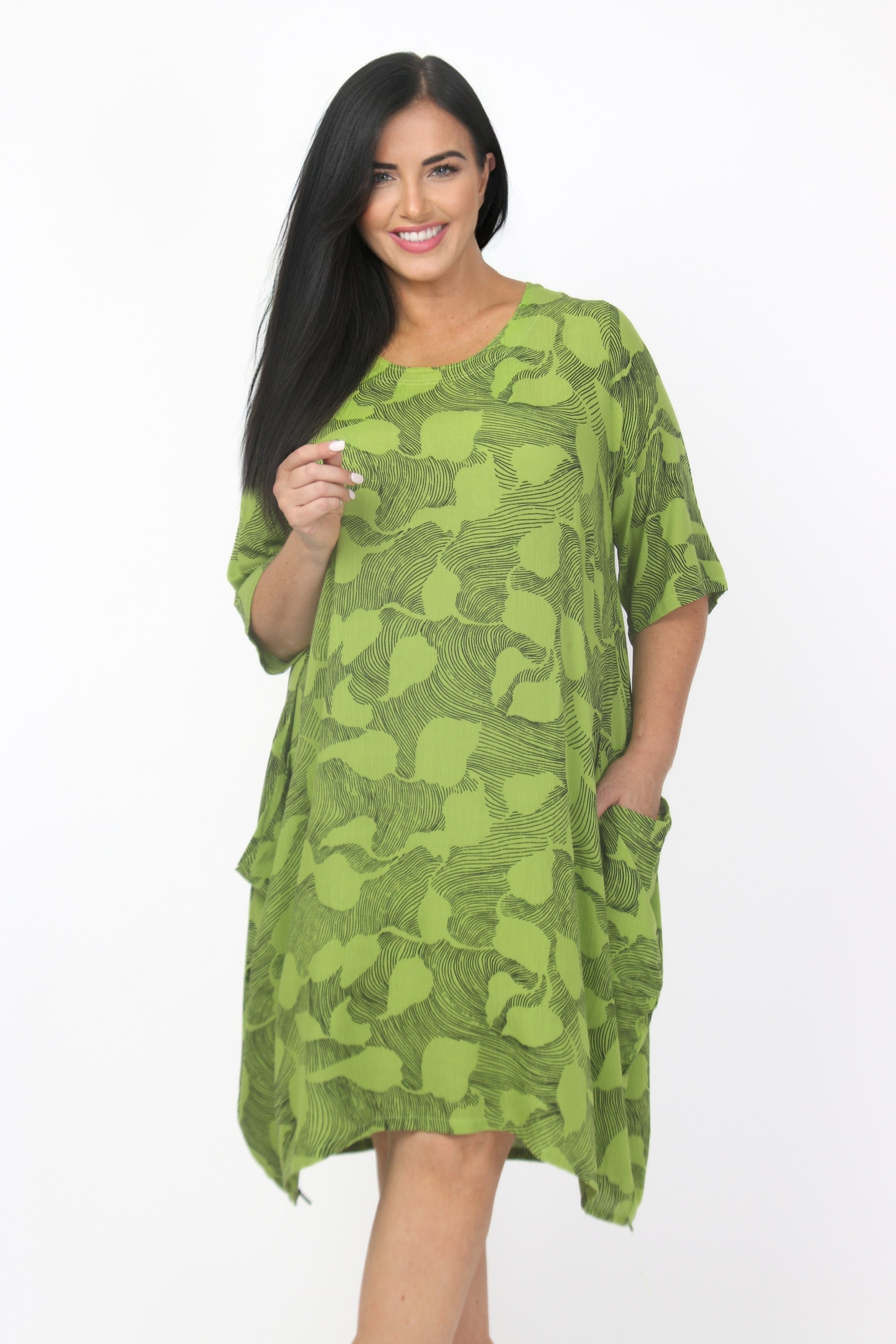Angel Circle harem dress - Lime
