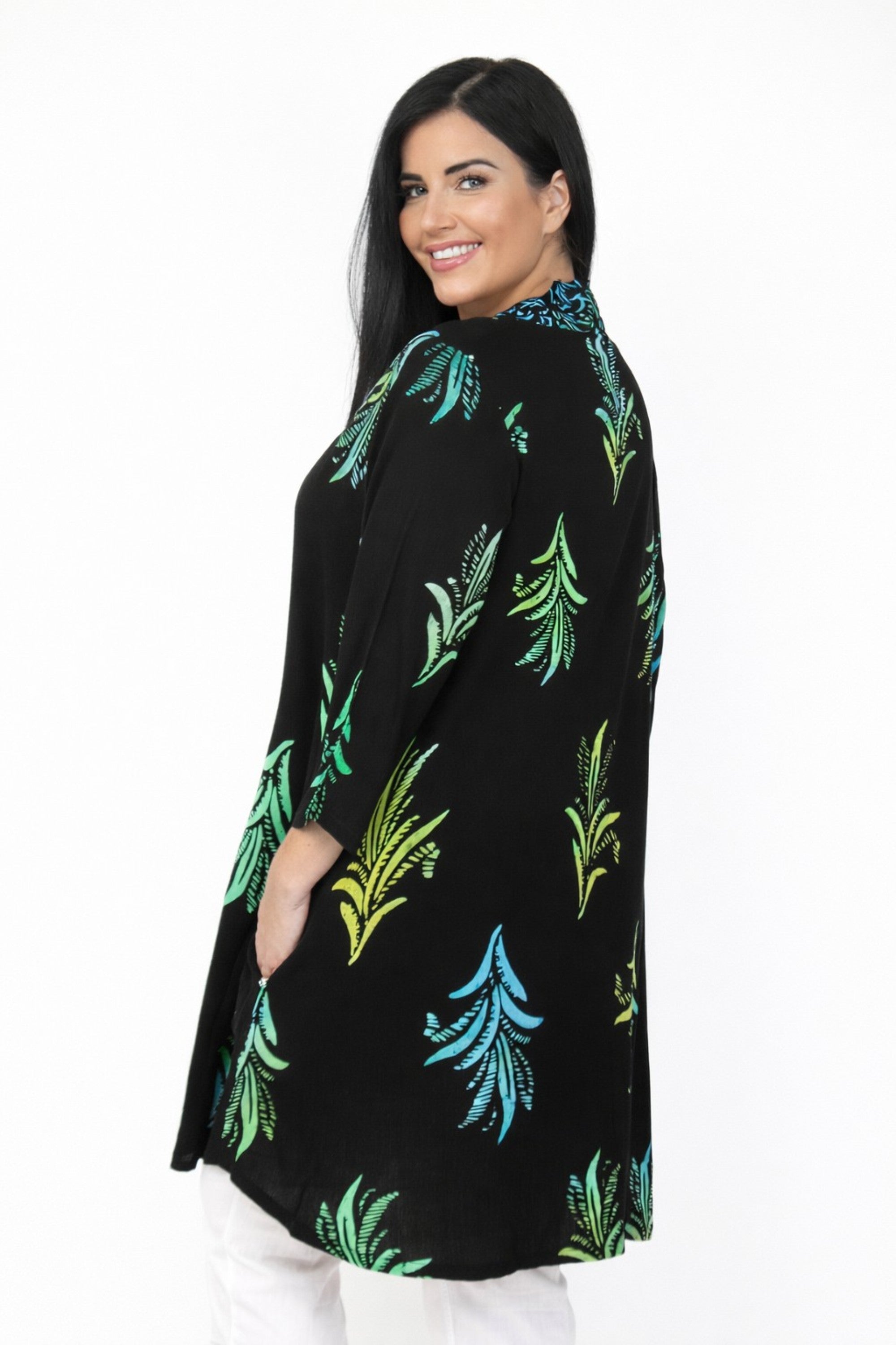 Angel Circle kimono jacket - Turquoise