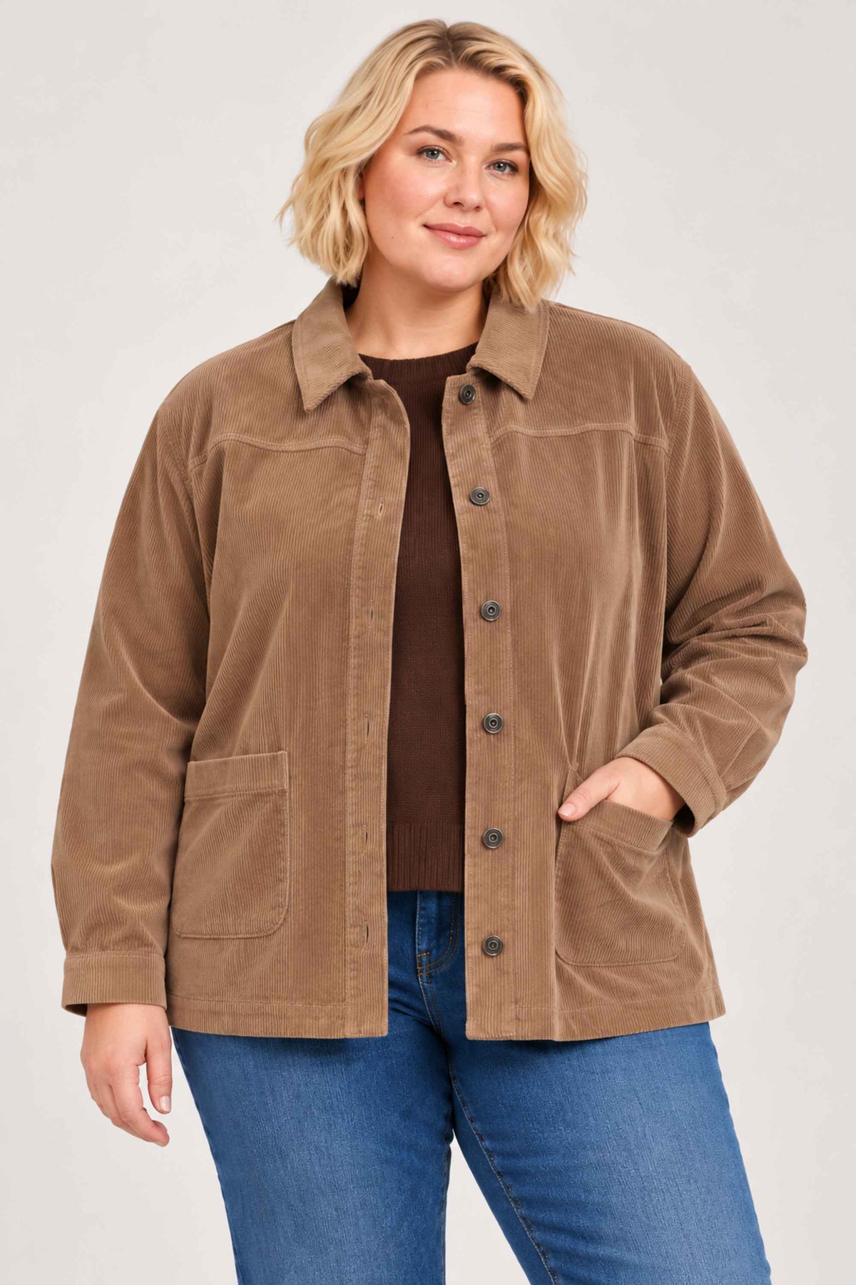 Ciso cord shacket - Mink