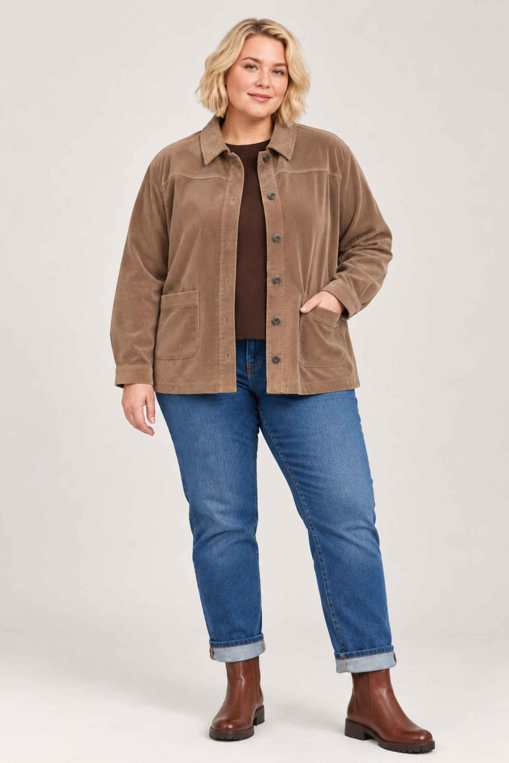Ciso cord shacket - Mink
