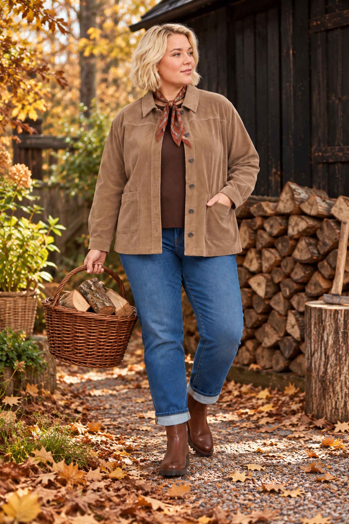 Ciso cord shacket - Mink
