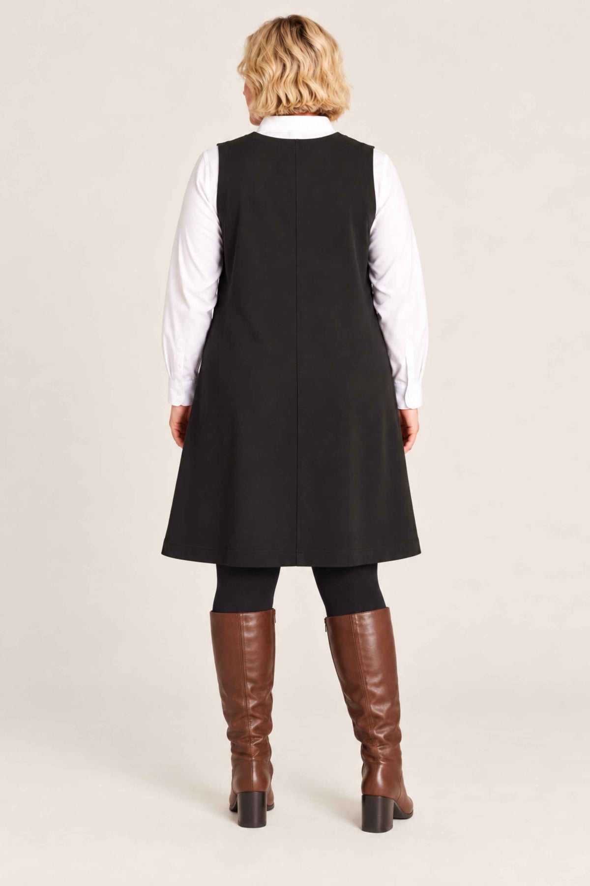 Ciso jersey pinafore dress - Black