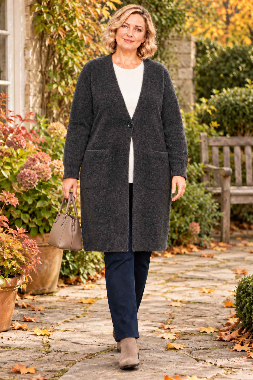 Ciso long cardi - Dark Grey