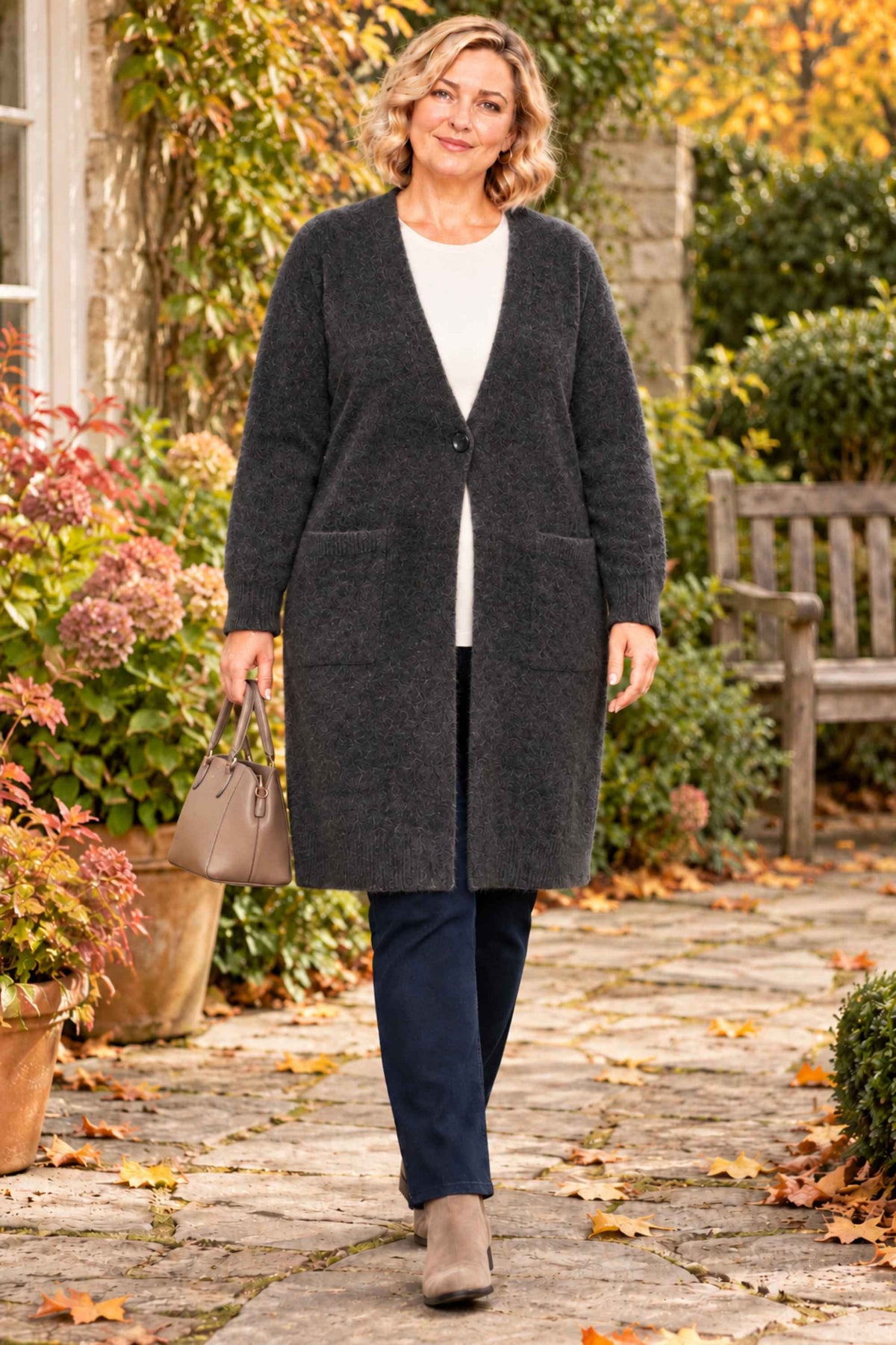 Ciso long cardi - Dark Grey