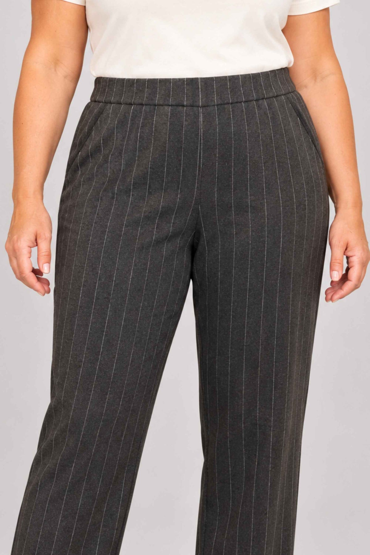 Ciso pinstripe trousers - Grey