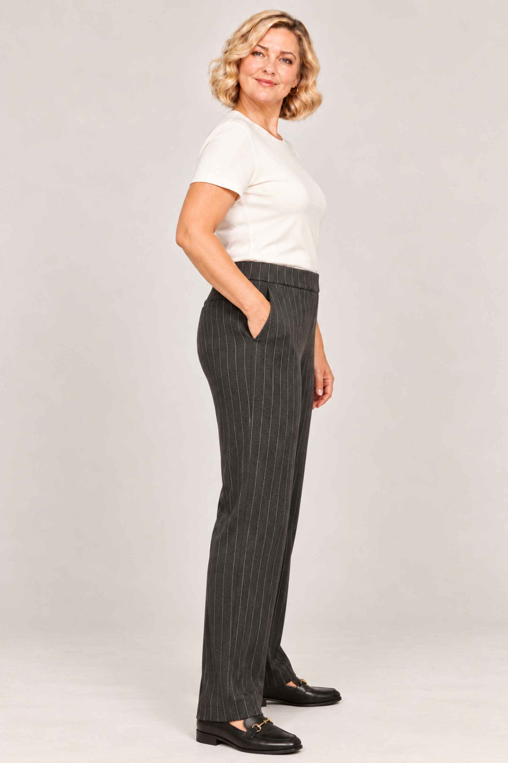 Ciso pinstripe trousers - Grey