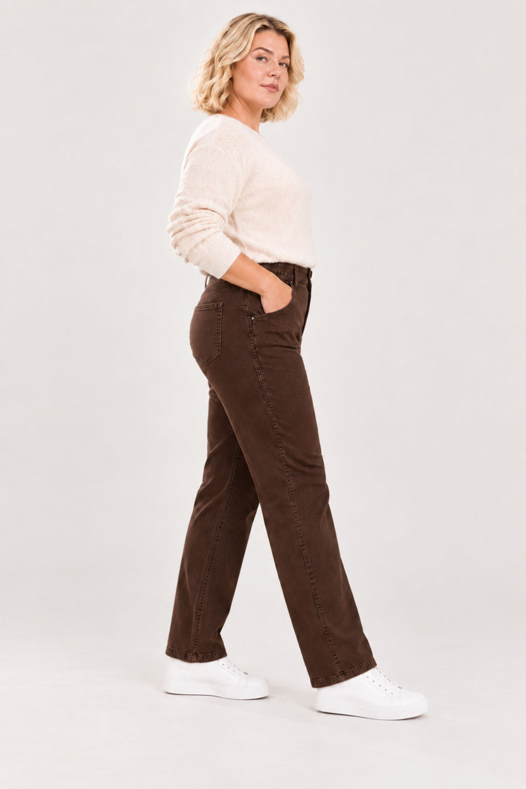 Ciso Selma stretch trs - Fudge