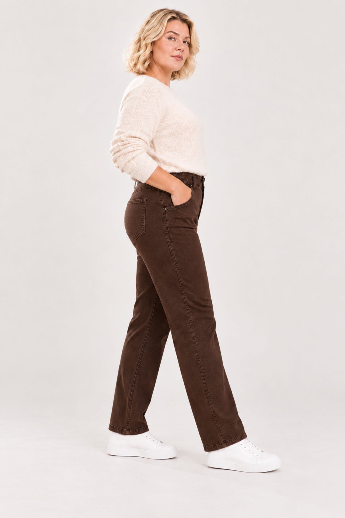 Ciso Selma stretch trs - Fudge