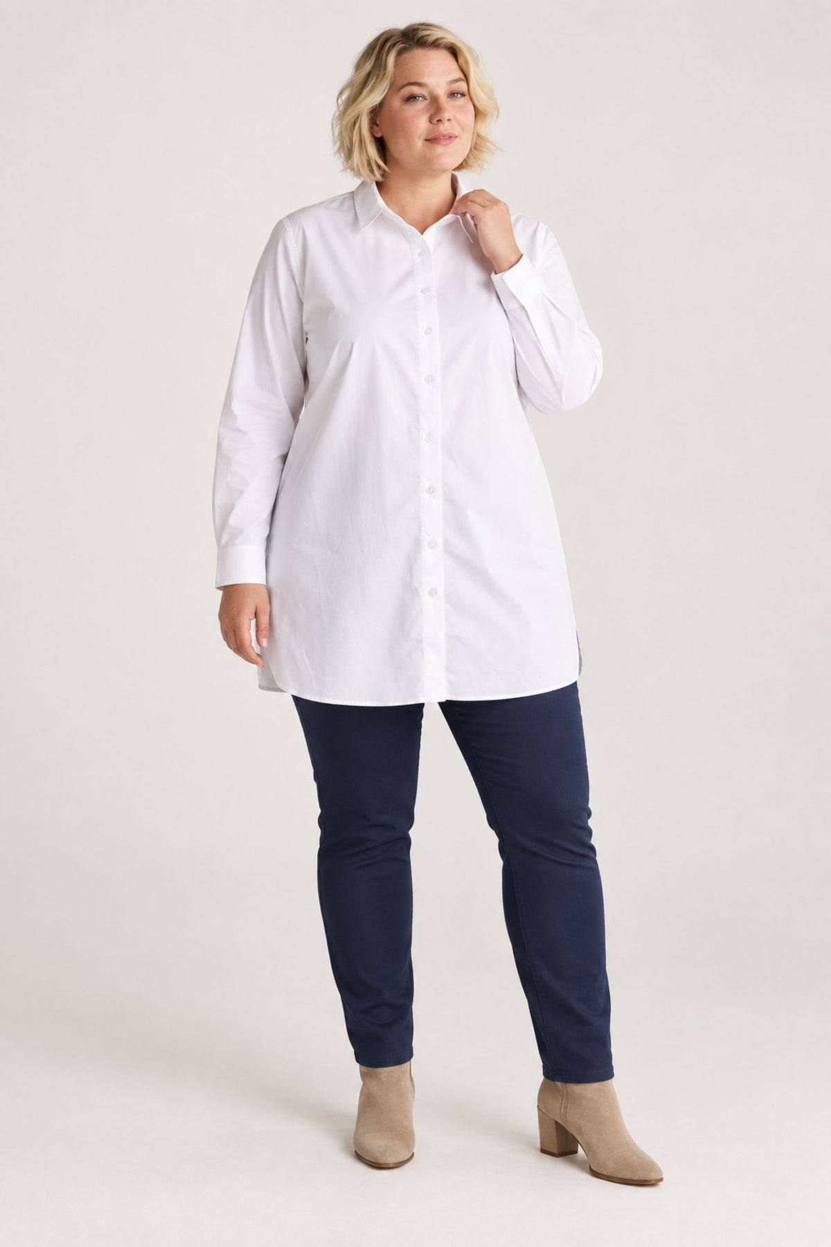 Ciso stretch shirt - White