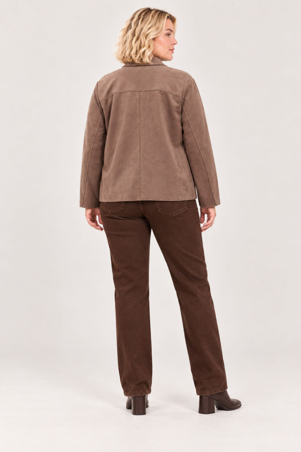 Ciso suedette jacket - Chocolate