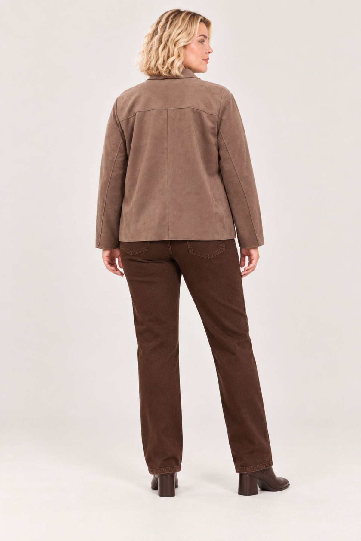 Ciso suedette jacket - Chocolate