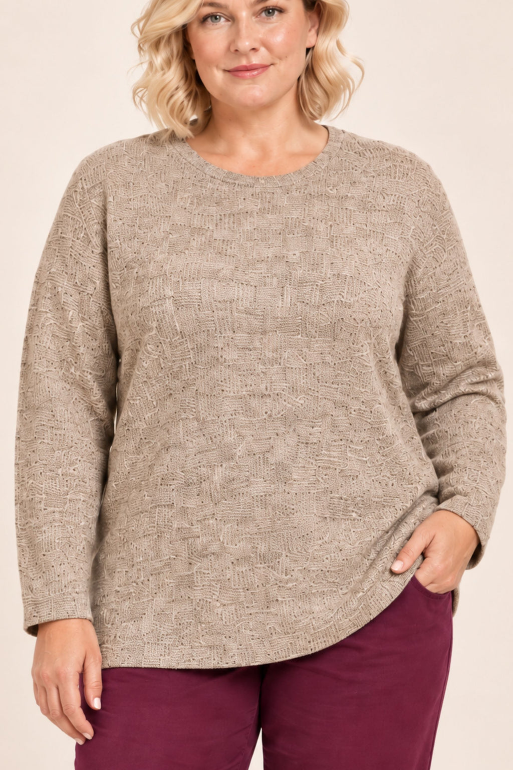 Ciso textured jumper - Beige