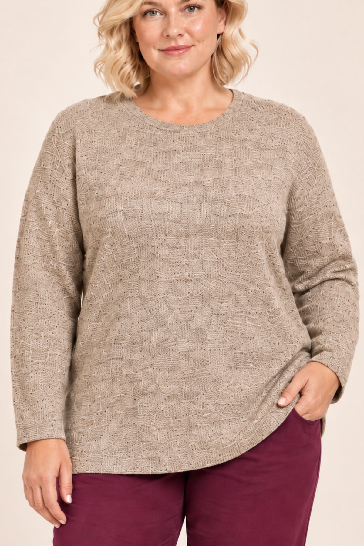 Ciso textured jumper - Beige