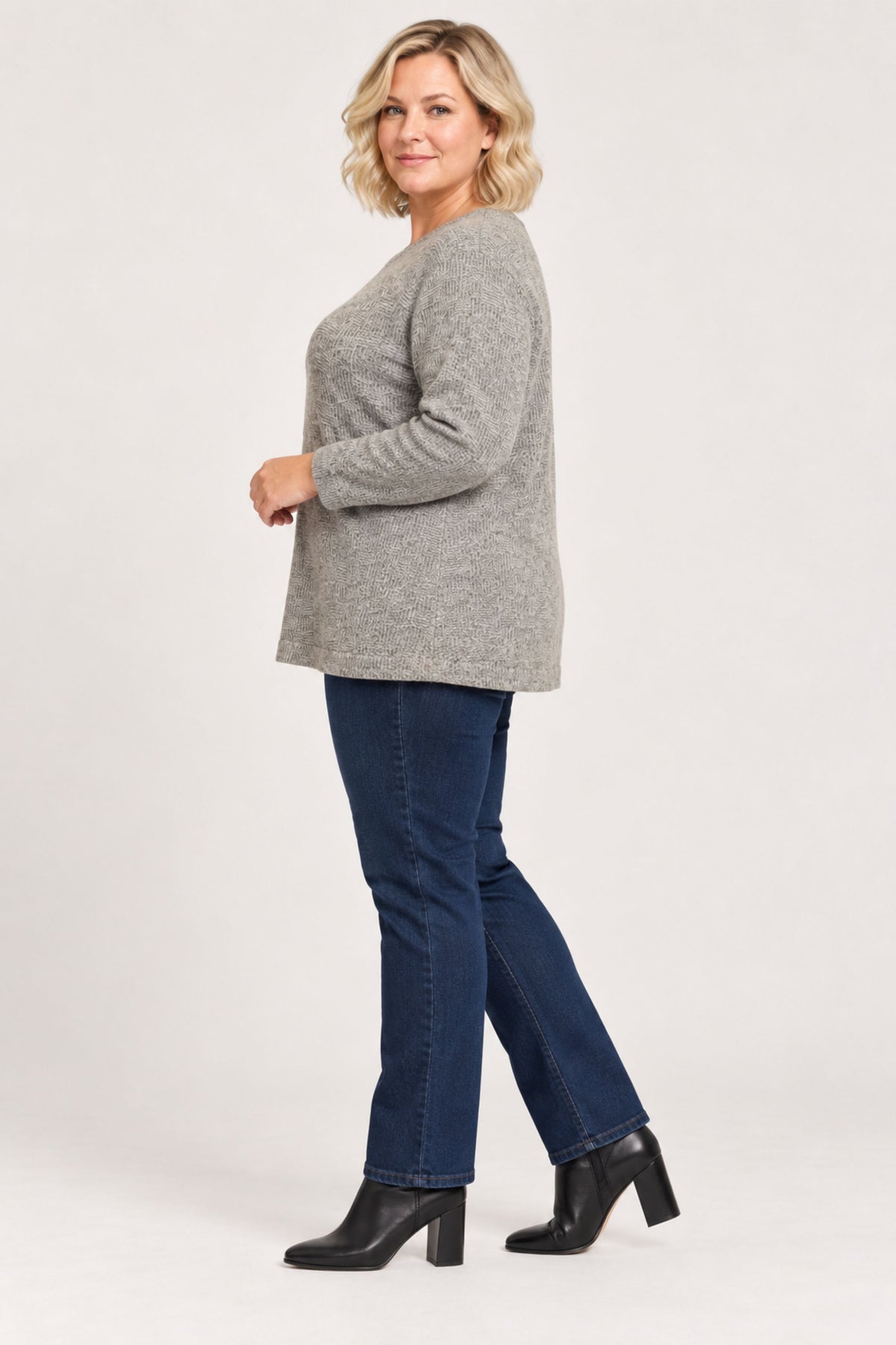 Ciso textured jumper - Silver Grey