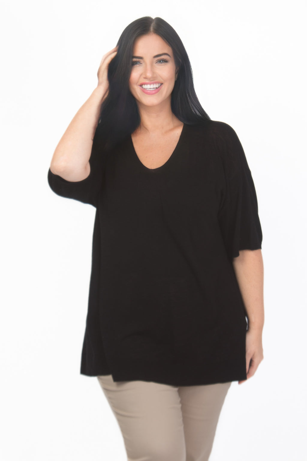 Ciso fine knit jumper - Black