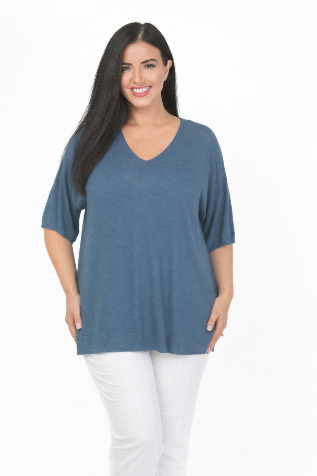 Ciso fine knit jumper - Blue