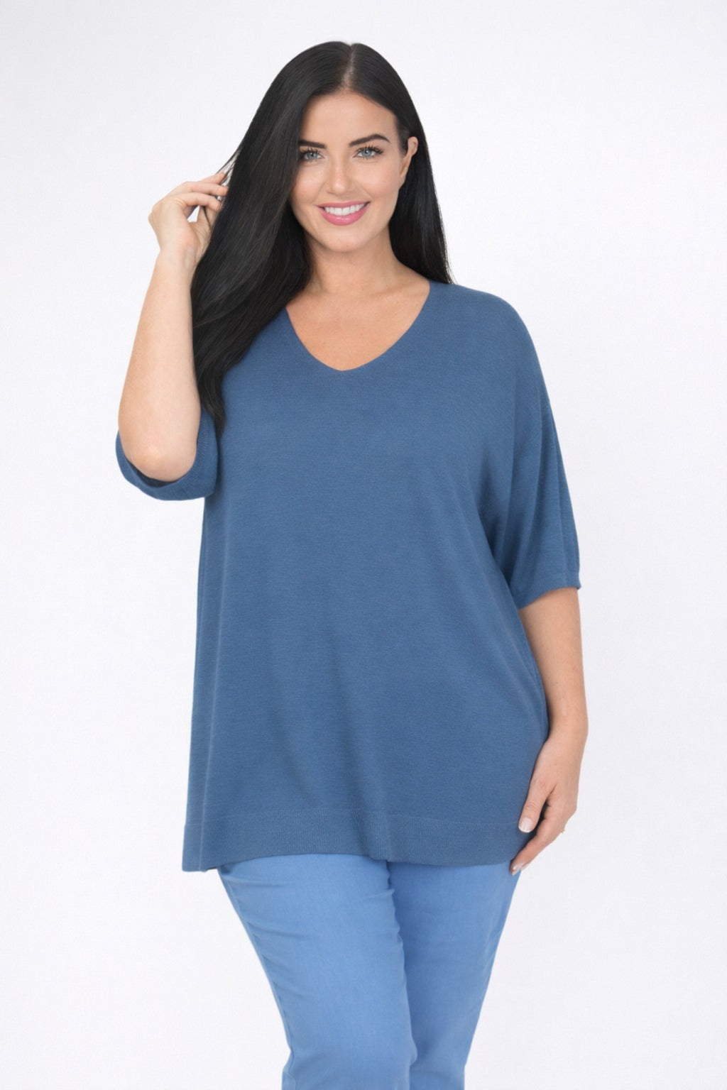 Ciso fine knit jumper - Blue