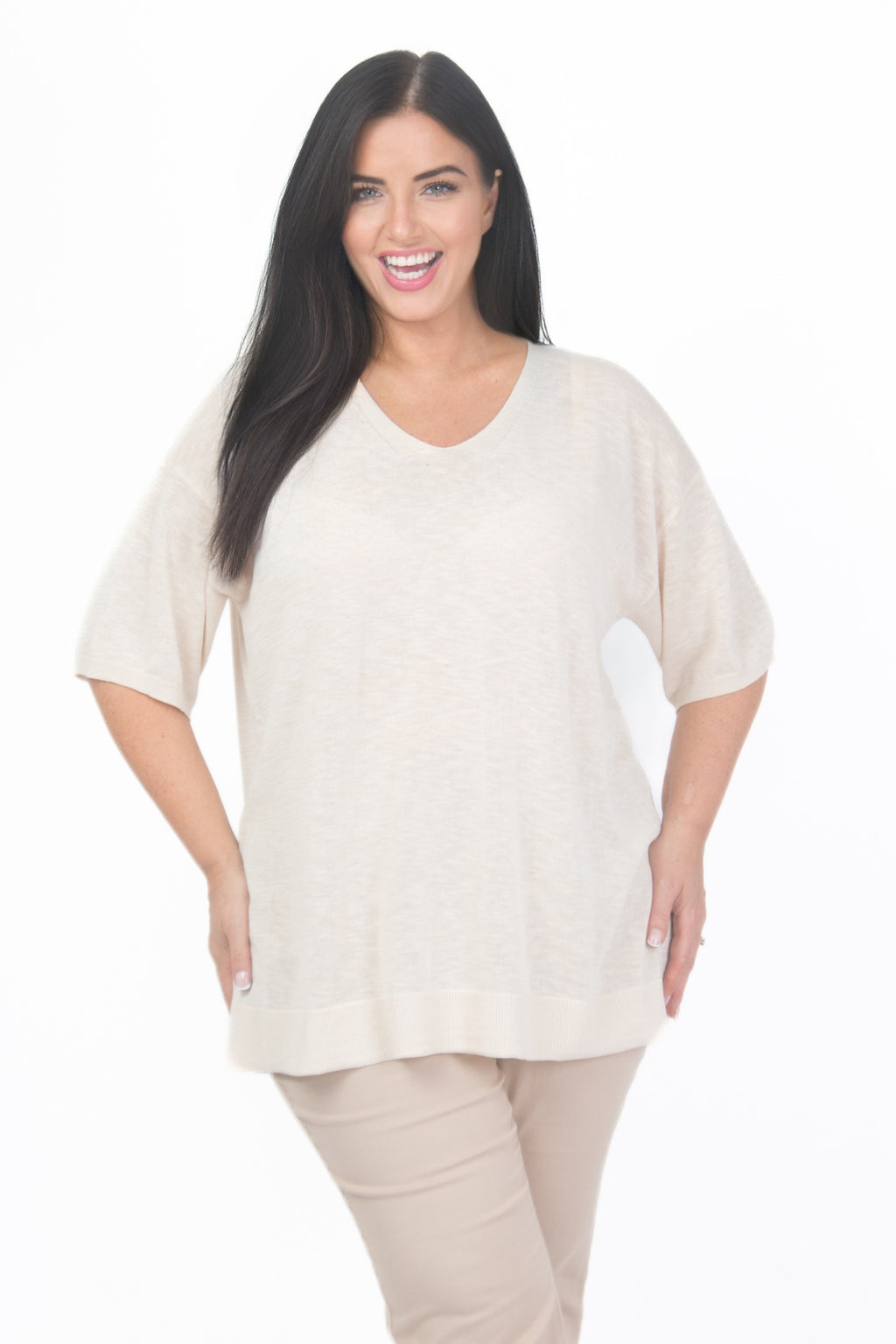 Ciso fine knit jumper - Sand