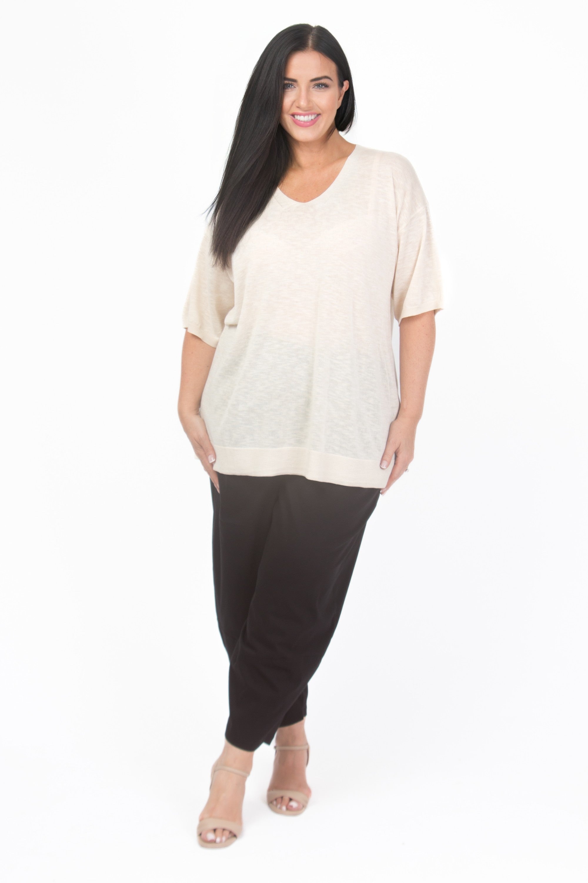 Ciso fine knit jumper - Sand