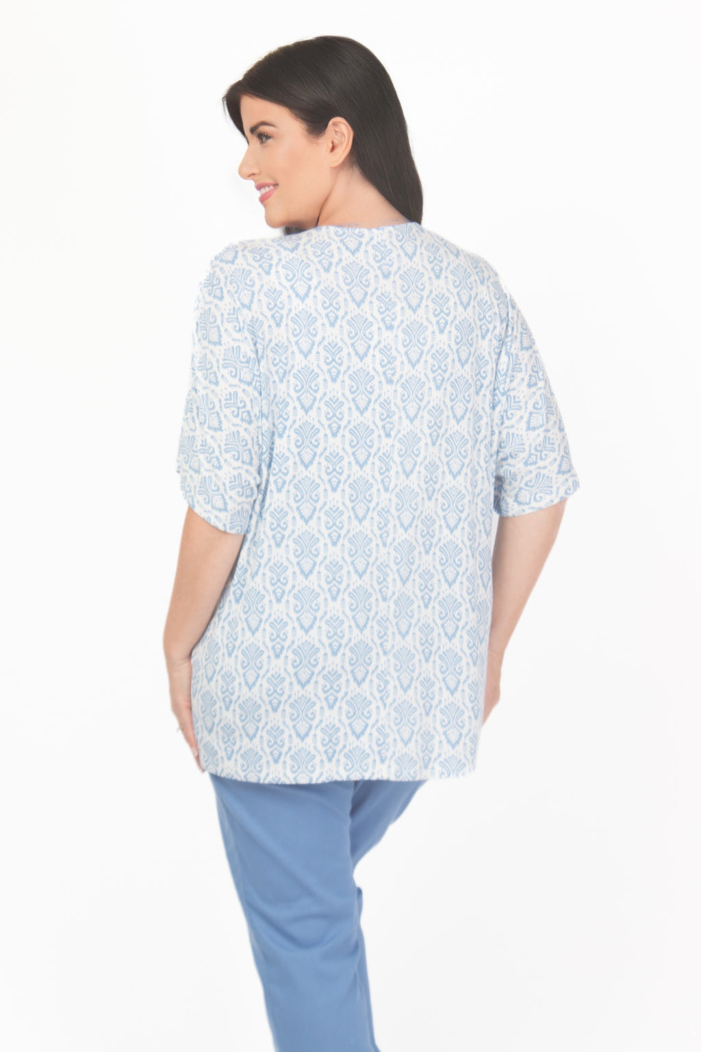 Ciso jersey pleat tee - Blue