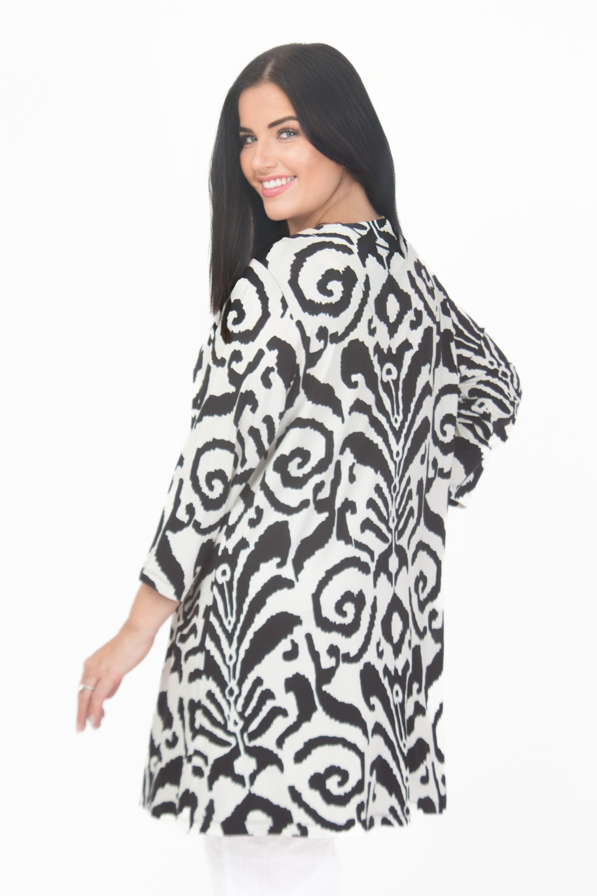 Ciso V neck tunic - Black
