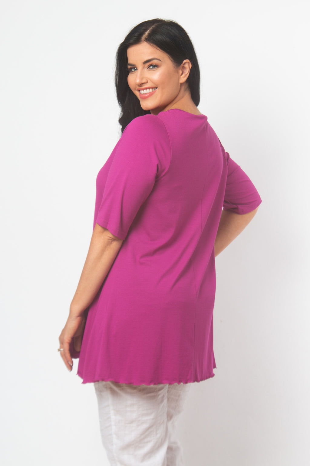 Exelle Saskato plain tee - Fuchsia