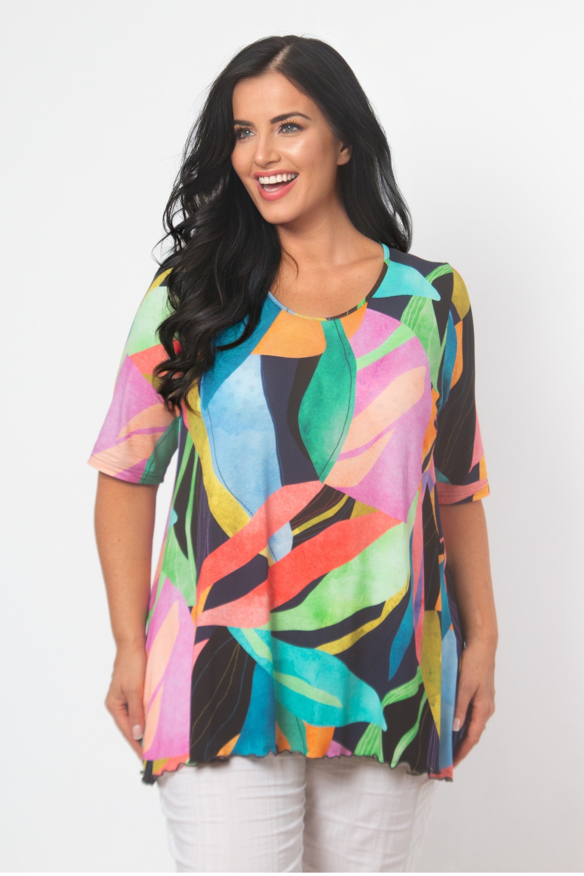 Exelle Saskato print tee - Pastels