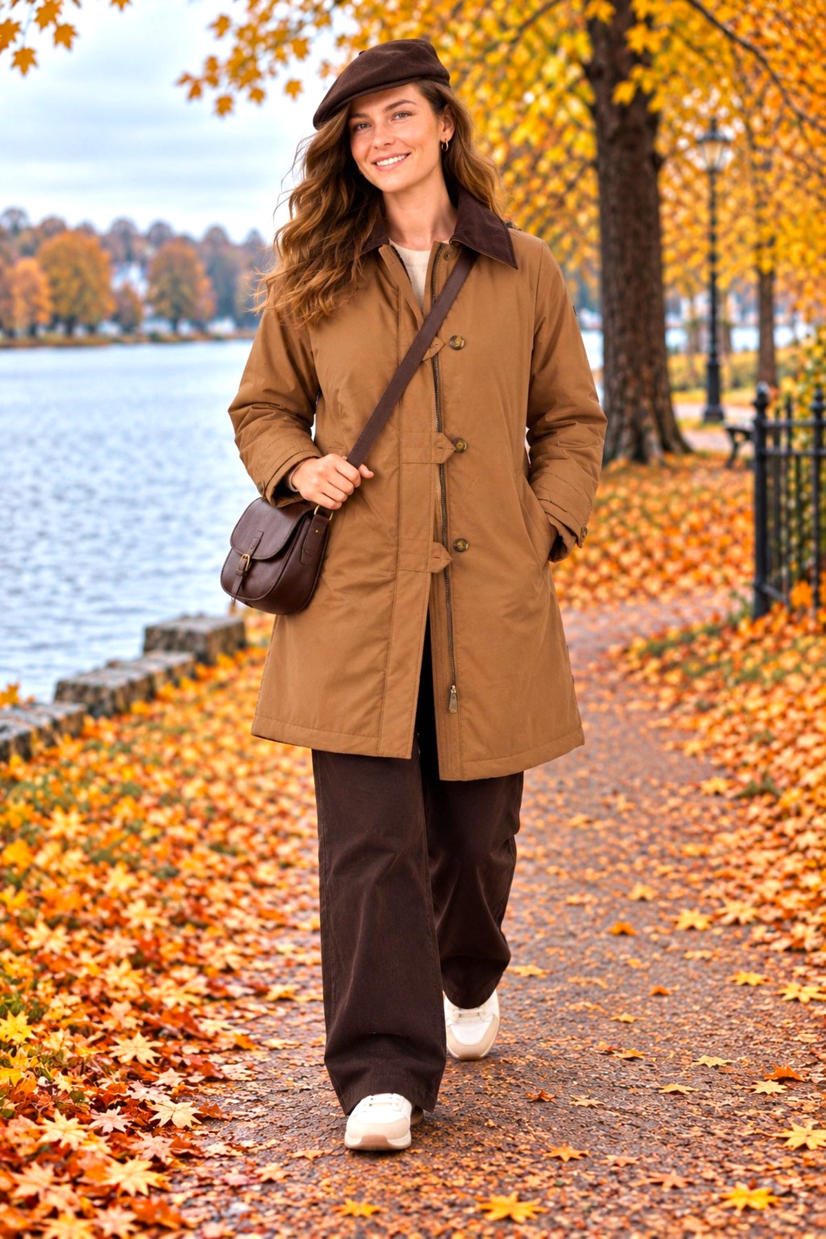 Frandsen cotton wax jacket - Coconut Brown