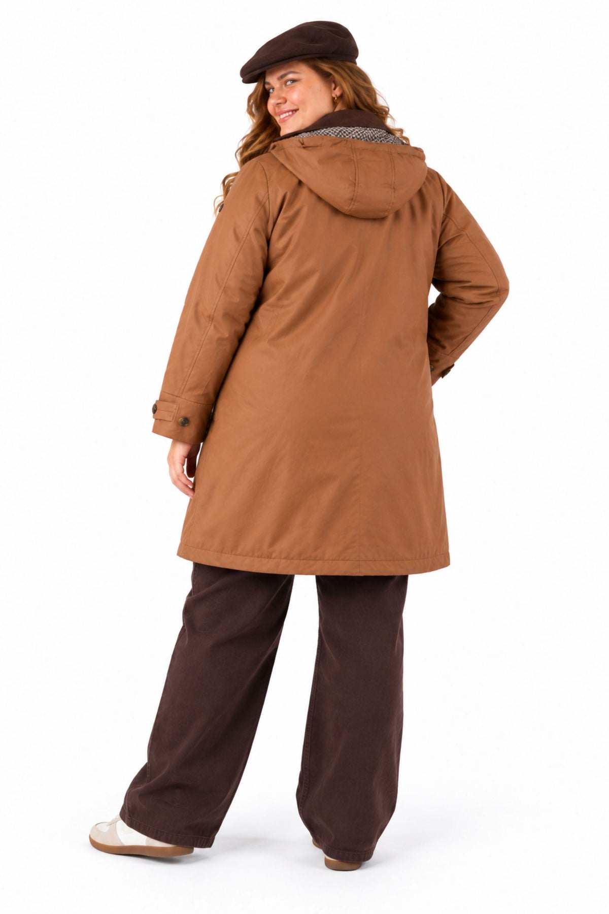 Frandsen cotton wax jacket - Coconut Brown