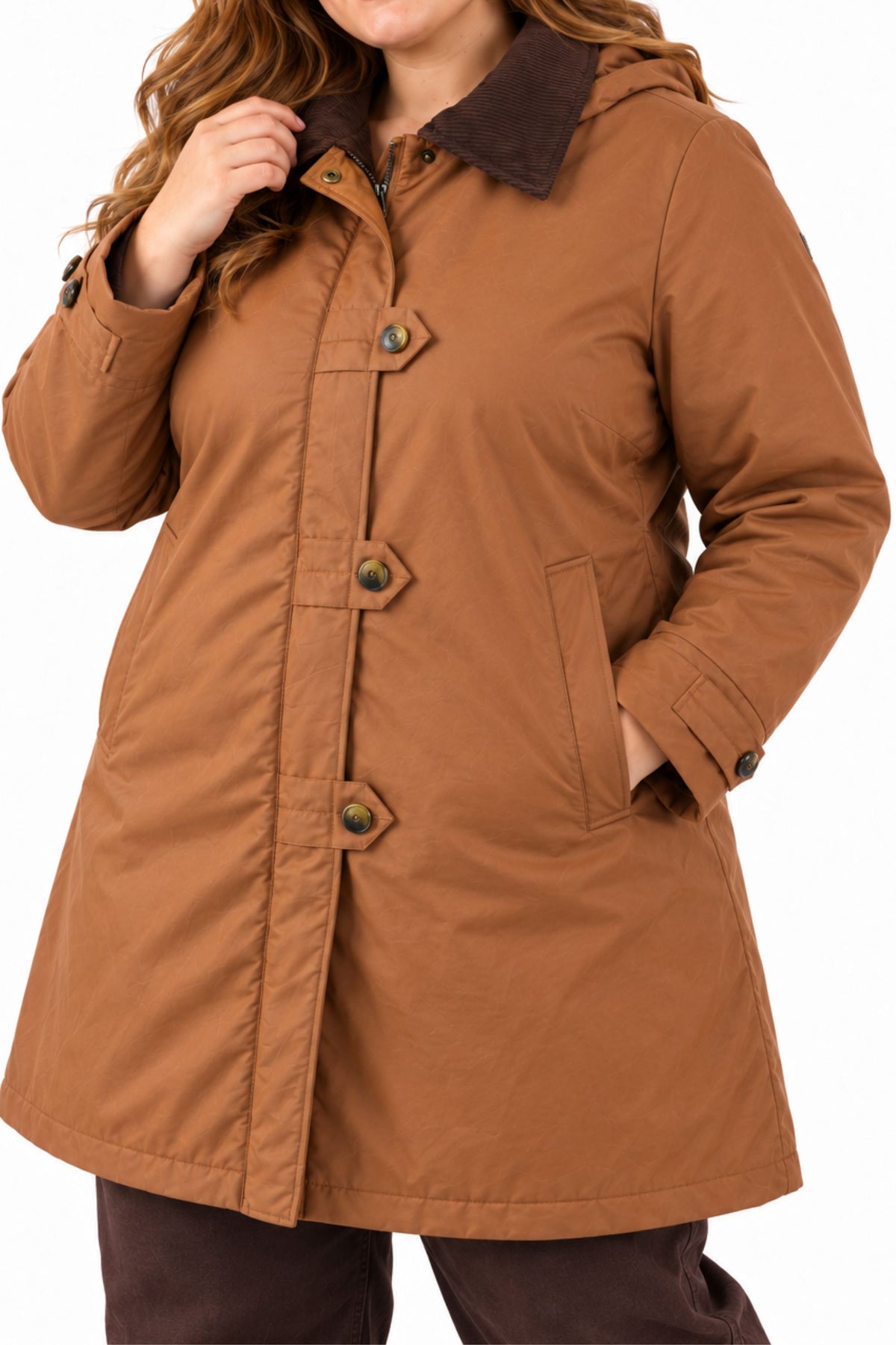 Frandsen cotton wax jacket - Coconut Brown