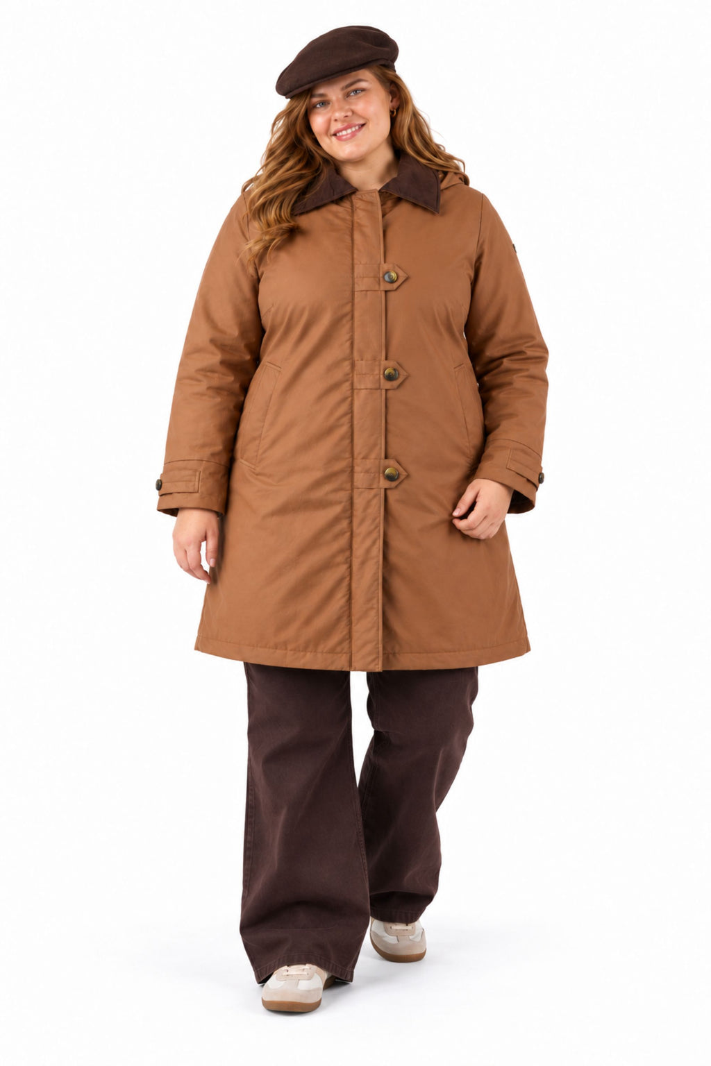 Frandsen cotton wax jacket - Coconut Brown