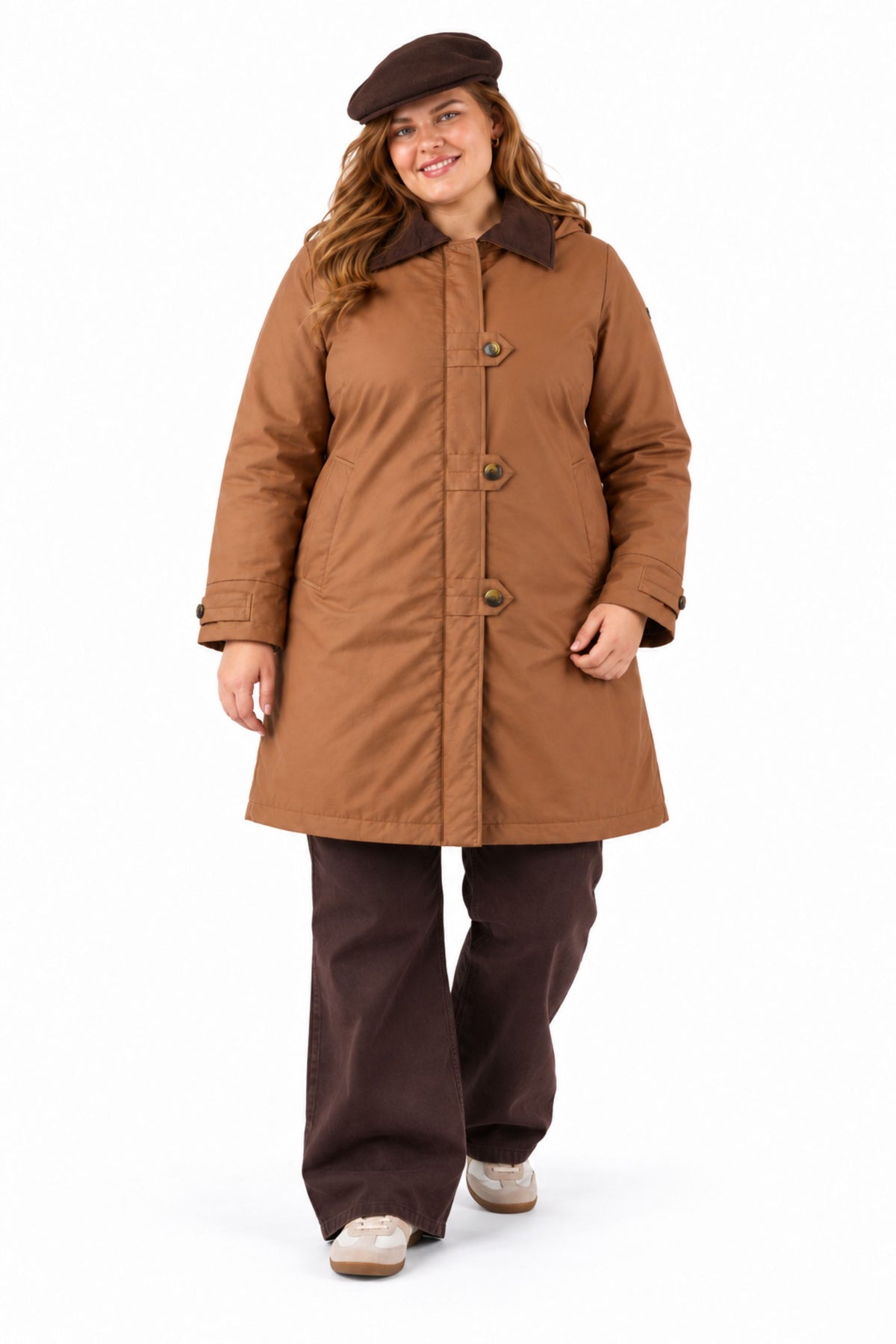 Frandsen cotton wax jacket - Coconut Brown
