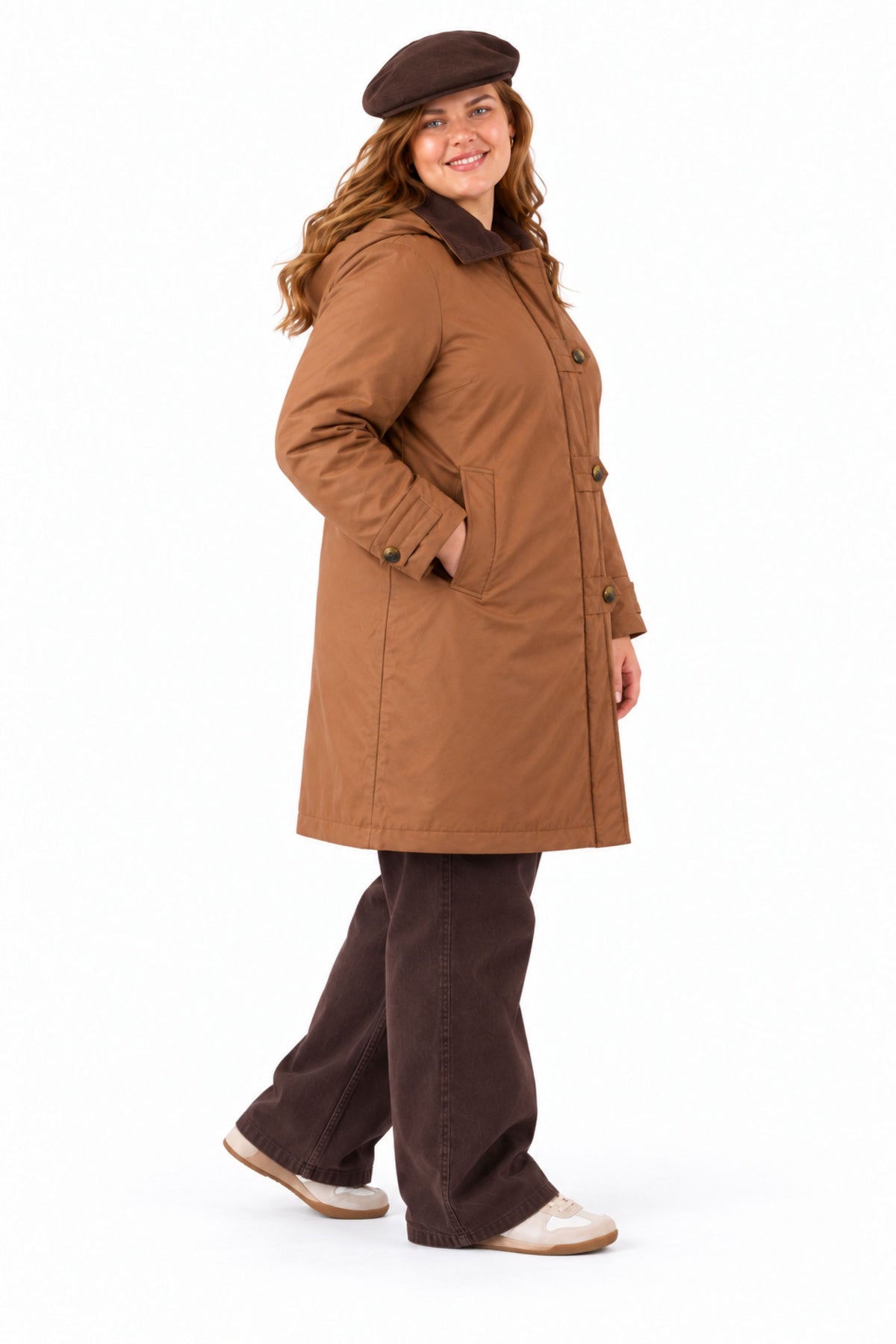 Frandsen cotton wax jacket - Coconut Brown