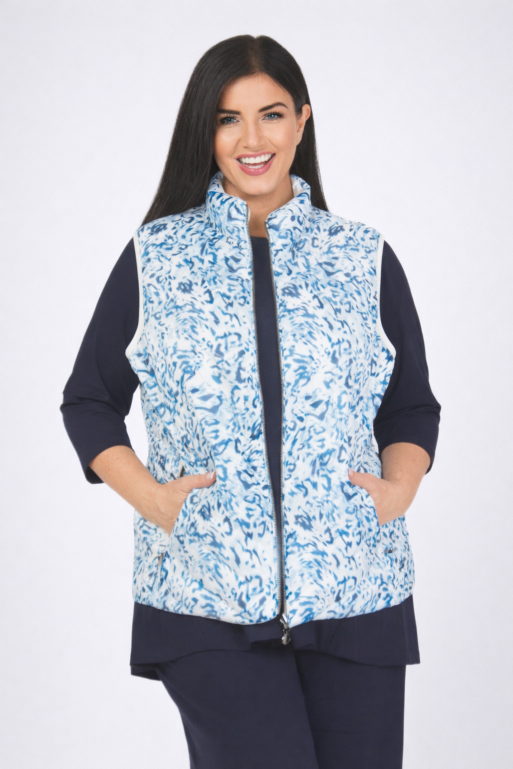 Frandsen reversible gilet - Navy/White