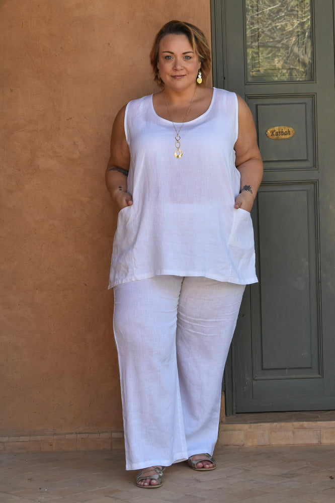Kasbah Penelope linen trousers - White