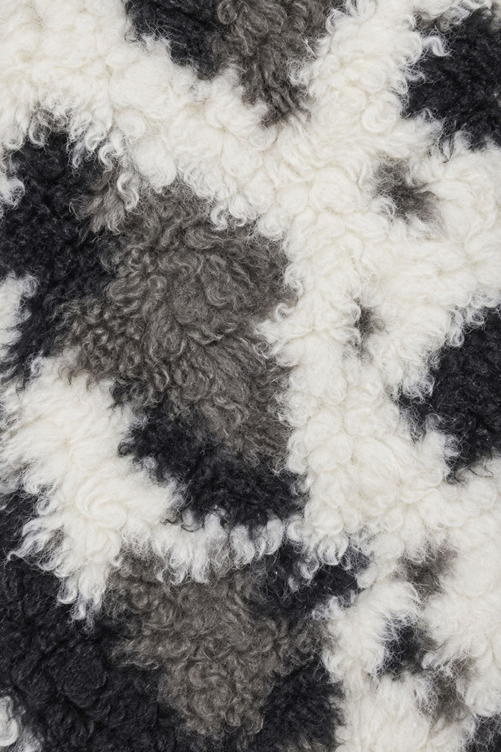 Noen shaggy jacket - Black/White