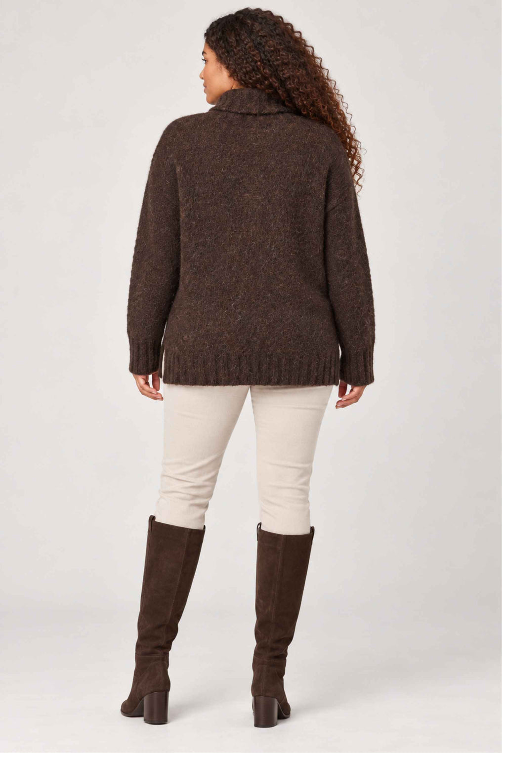 Noen wool cowl jumper - Cocoa